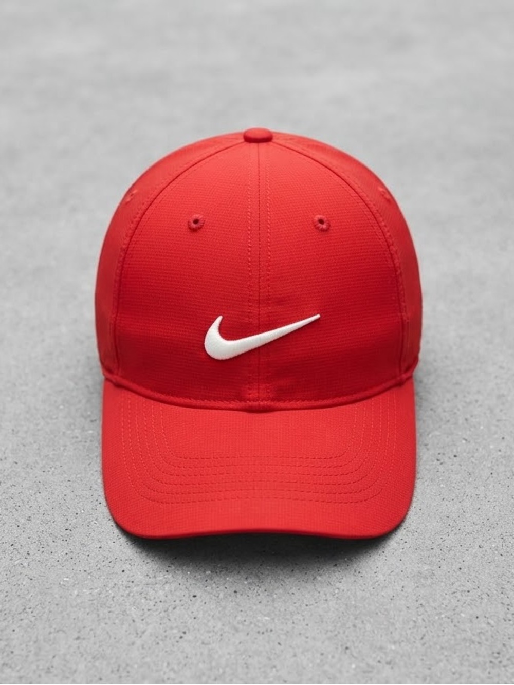 Nike Red Baseball Cap with White Swoosh